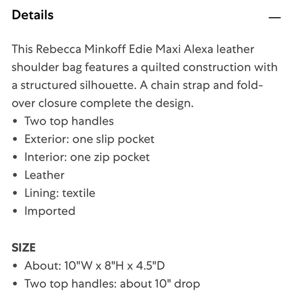 Rebecca Minkoff Tan Leather Shoulder Bag with Gold Chain - Picture 7 of 7